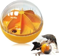 Hond Treat Ball Verstelbare Voerdispenser Hond Puzzel Speelgoed Wobble Wag Spreken Giechelen Piepende Ondestructible Bal Puppy Kauwer Doneren Speelgoed Voor Kleine, Middelgrote, Grote