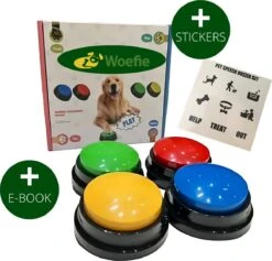 Woefie Premium Praatknop Voor Honden – Dogbuttons – Laat Uw Huisdier Spreken – Hondenspeelgoed Intelligentie – Honden Training – Incl. E-Book & Trainingsstickers