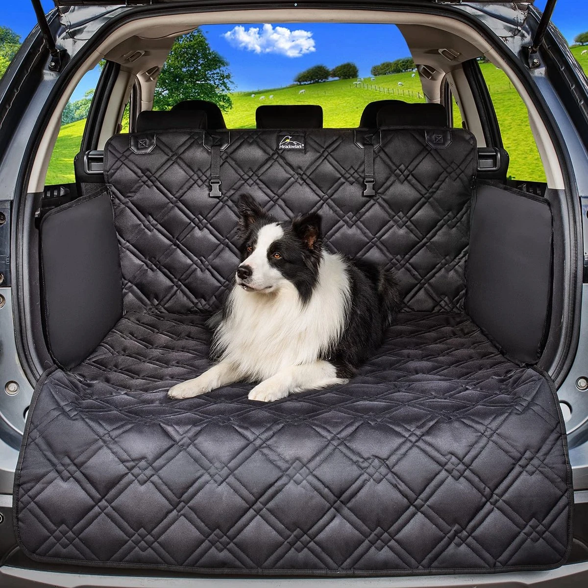 Meadowlark® Kofferbakbescherming Voor Honden – Waterdicht! Kofferbak Hondendeken Voor Auto, Combi, Bestelwagen & SUV, Kofferbakdeken Voor De Hond Met Zijbescherming En Bumperbescherming, Extra Sterk Gewatteerd!