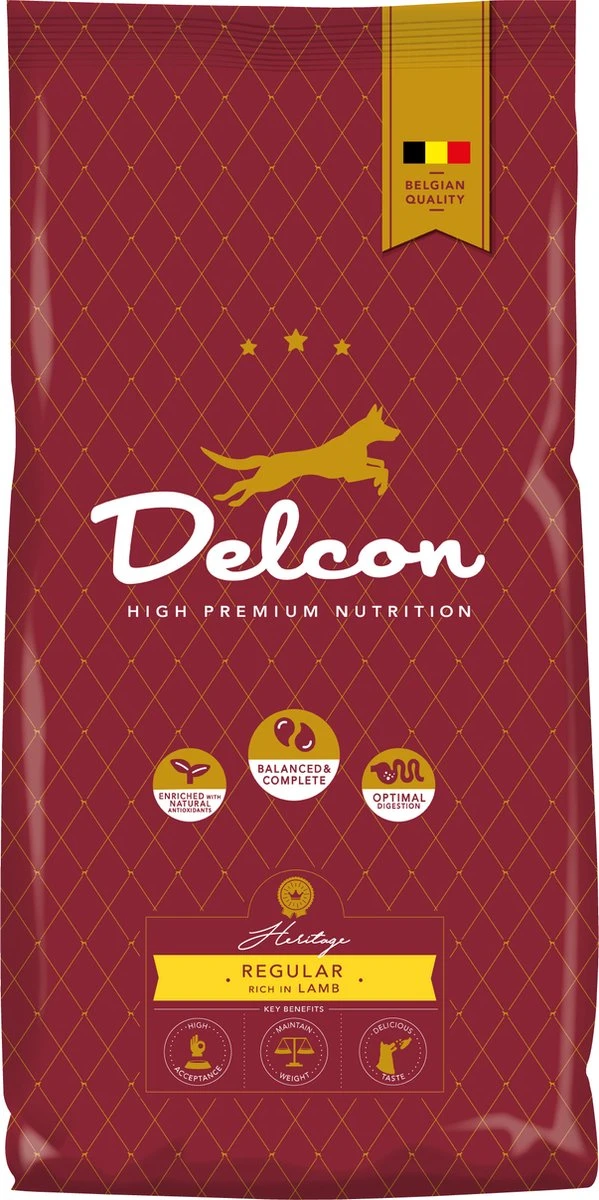 Delcon β Premium Hondenvoer β Adult Regular β Rijk Aan Lam β 3kg