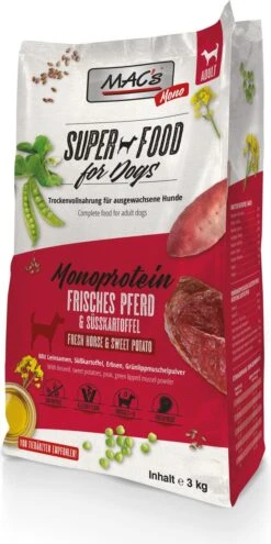 MAC’s Superfood Hondenvoer Droogvoer – Hondenbrokken Mono Paard – 3kg