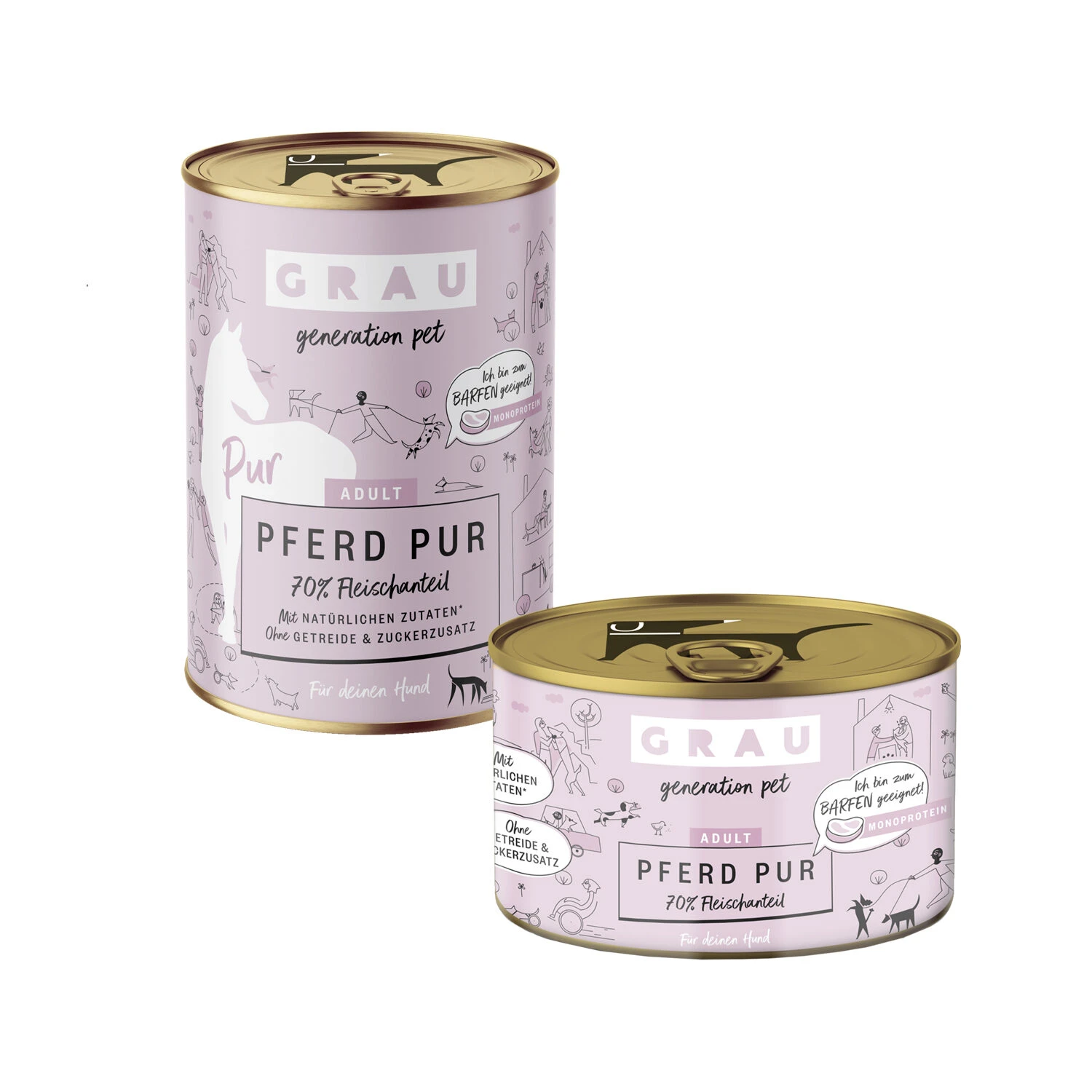 Grau Excellence Adult Puur Hondenvoer - Paard - Blik - Afbeelding 3