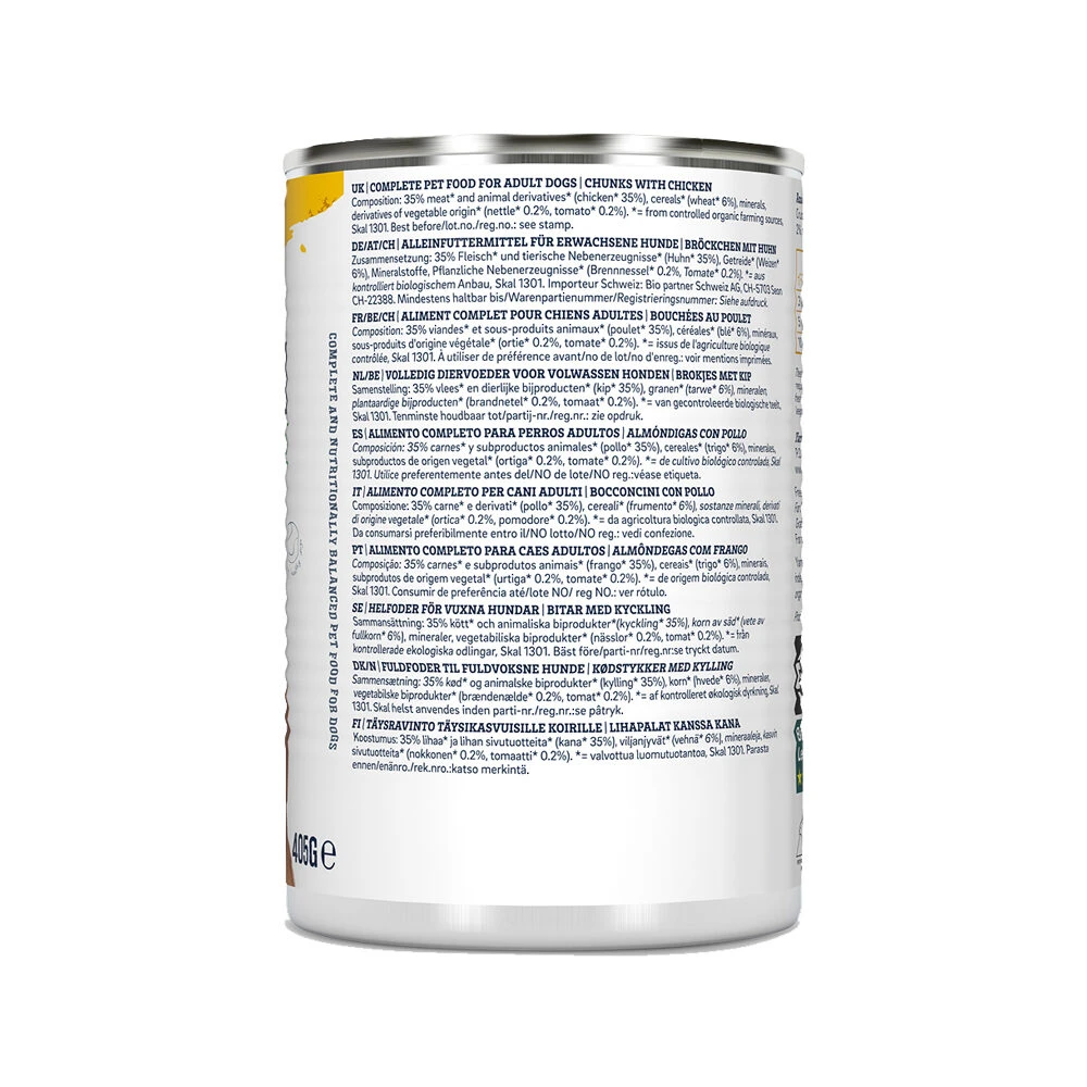 Yarrah - Natvoer Hond Blik Chunks Met Kip Bio - Afbeelding 5